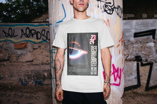 Space Science Graphic T-Shirt - Black Hole Design
