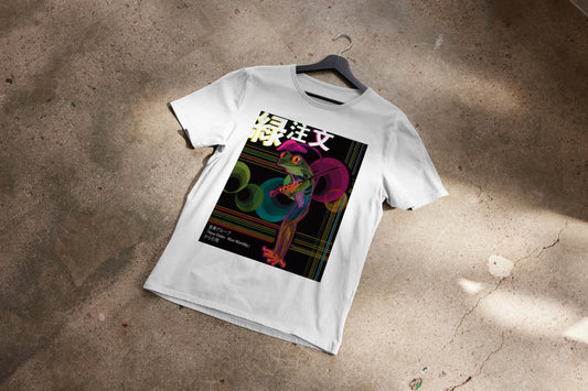 Japanese Style Graphic T-Shirt - Frog Spirit Design | Green Order